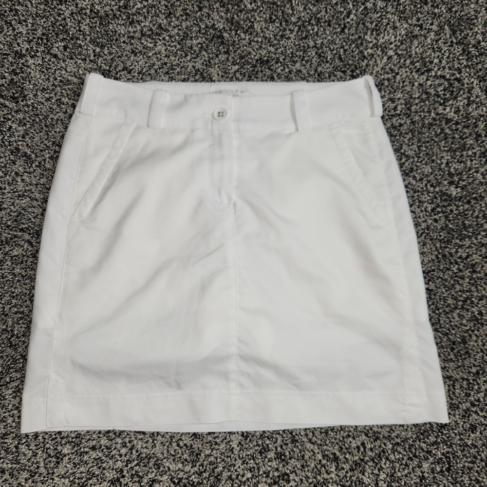 Nike Golf Tour Performance Skort Skirt Womens 4 White Pockets Dri-Fit Tennis